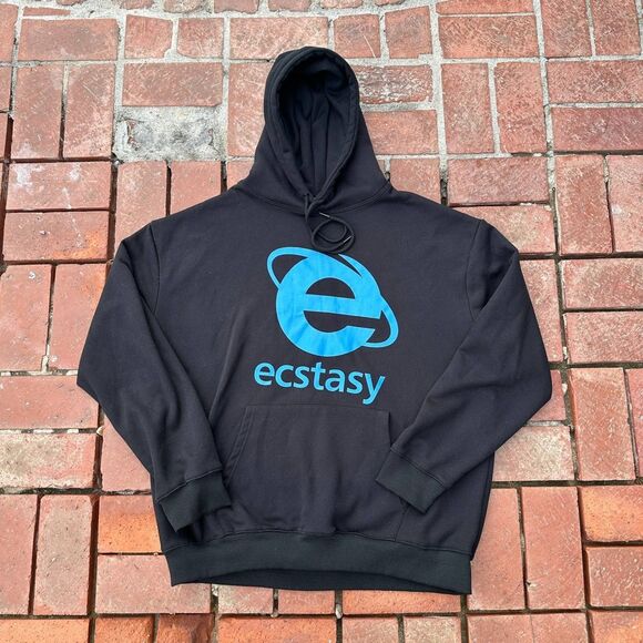 Ih Nom Uh Nit Ecstasy Hoodie Black XL Internet Explorer Y2K Streetwear - Picture 1 of 3